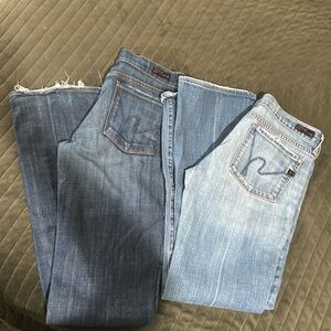 Citizens of Humanity - size 28. Low rise bootcut jeans. Barely worn. EUC.